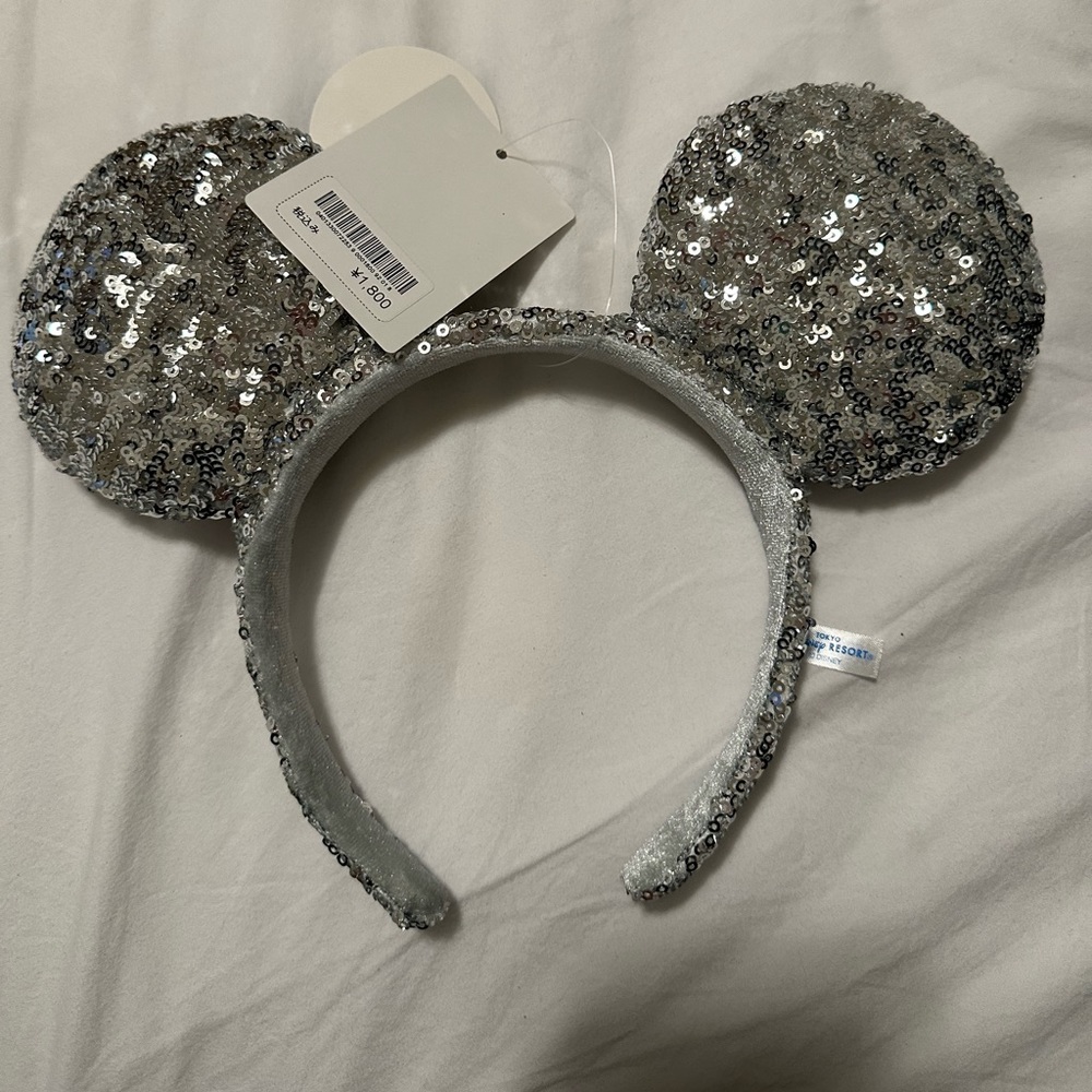Disney Mickey Mouse Silver Sequin Ears